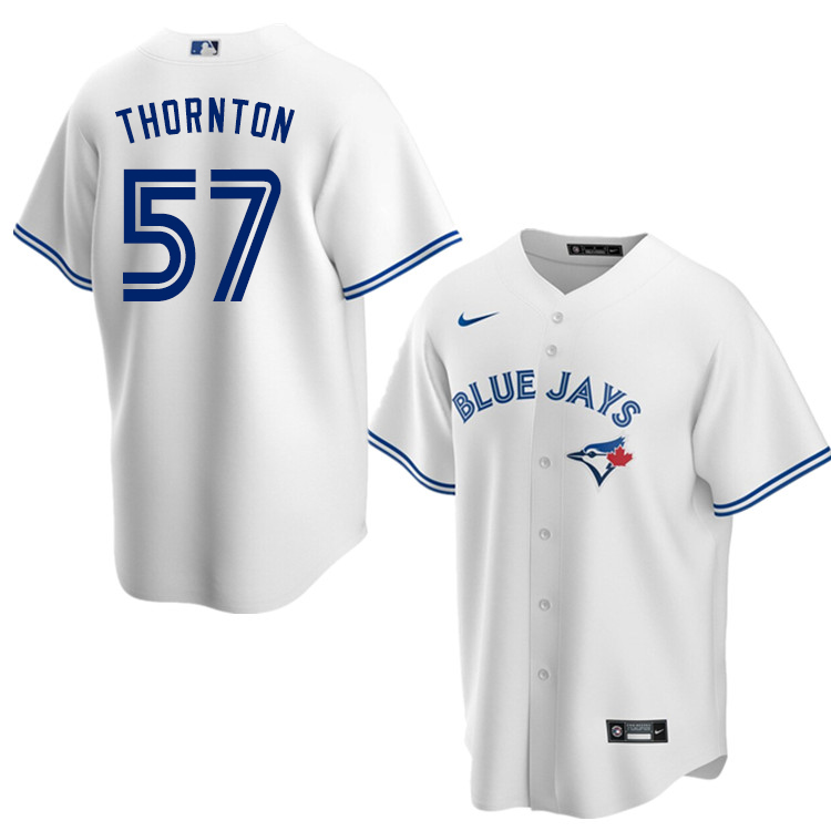 Nike Men #57 Trent Thornton Toronto Blue Jays Baseball Jerseys Sale-White